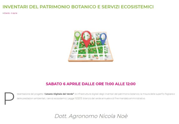 INVENTARI DEL PATRIMONIO BOTANICO E SERVIZI ECOSISTEMICI, di Nicola Noe